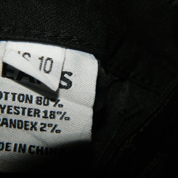 Tengfu Black Distressed Denim Jeans Black Size 10 (JJ-16) - Picture 6 of 6